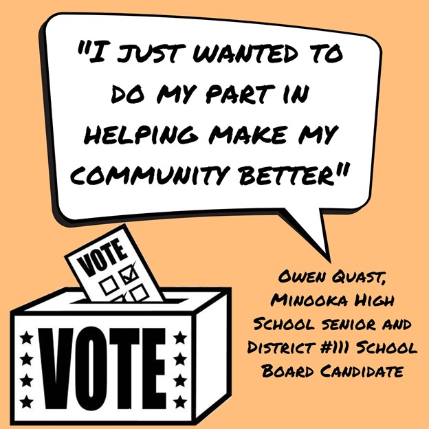 "I just wanted to do my part in making my community better," Quast said.